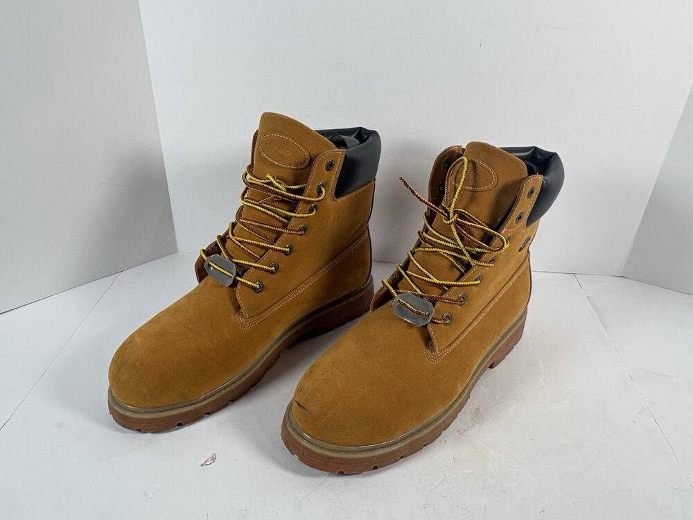Lugz Drifter 6 Steel Toe Work Boots Mens Size 13 Golden Wheat MDRIF6STK-7470